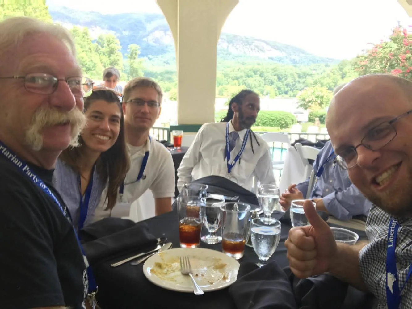 Members of the Libertarian Party of North Carolina at a state event