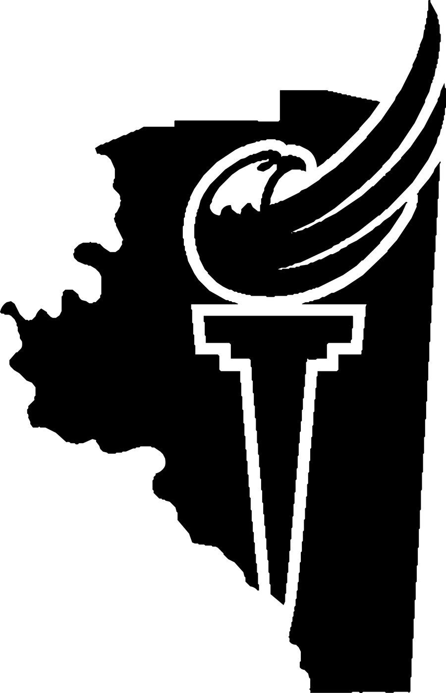 All-black Libertarian Party of Davidson County emblem on a transparent background