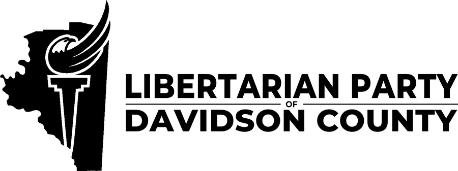 All-black Libertarian Party of Davidson County logo on a transparent background